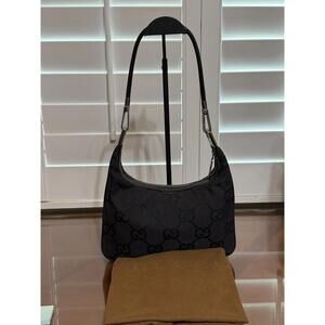 Gucci Jumbo GG Canvas and Leather Shoulder Bag